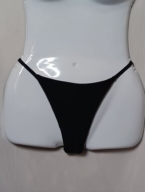 Omkagi Women's Tie Sides Black Bikini Bottom Swimwear. Size M